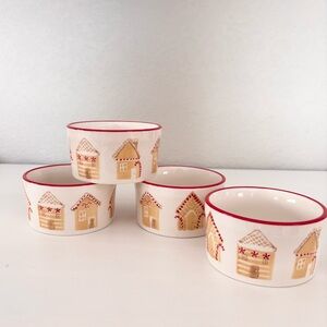 PRIMA DESIGN Gingerbread House Ramekins (4) NEW!